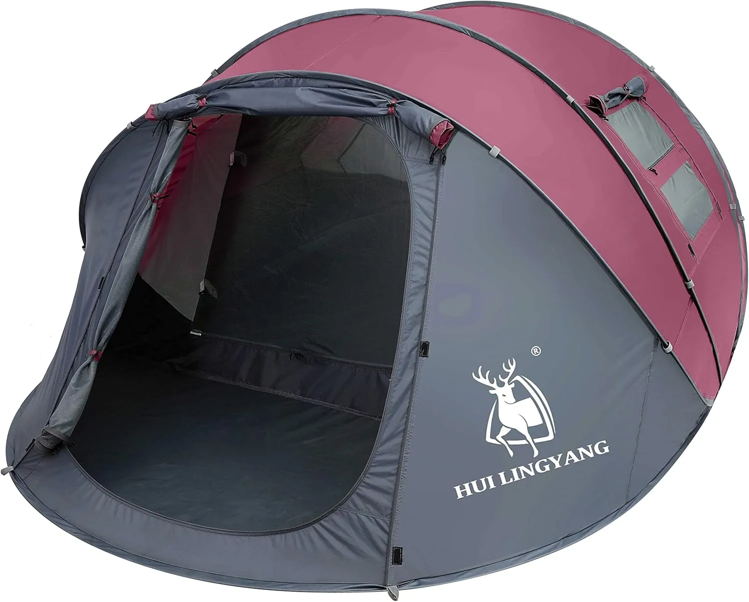 6 Person Easy Pop Up Tent,12.5’ x 8.5‘ x53.5,Automatic Setup,Waterproof, Double Layer,Instant Family Tents for Camping,Hiking & Traveling