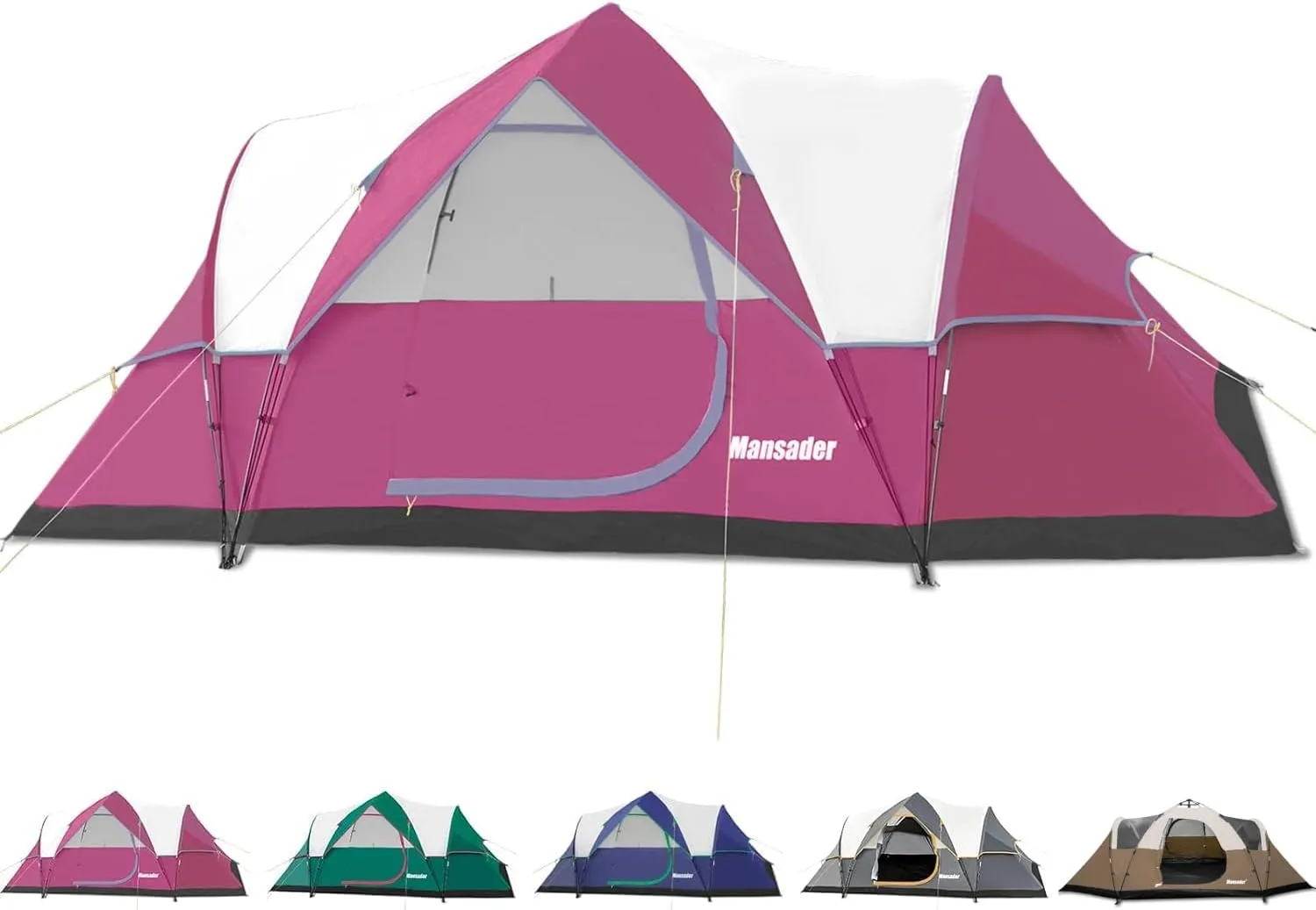 6 Person Family Camping Tent,Waterproof Windproof with Top Rainfly,Easy Set Up,Pop Up Tent for Outdoor Camping Hiking Trave