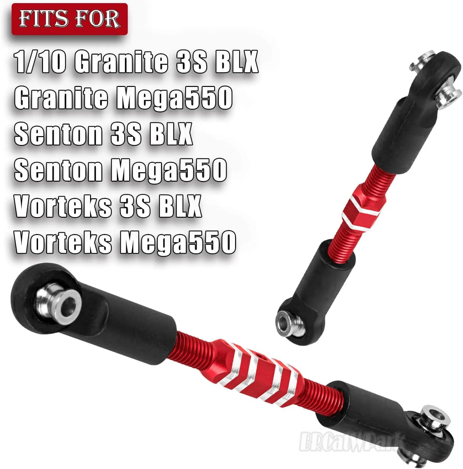 6pcs Aluminum Turnbuckles Camber Links Upgrades Part for 1/10 Granite 3S BLX(Mega550) Senton 3S BLX(Mega550) Vorteks 3S BLX(Mega550),RC Alloy Adjustable Turnbuckles Hop-Up,Red