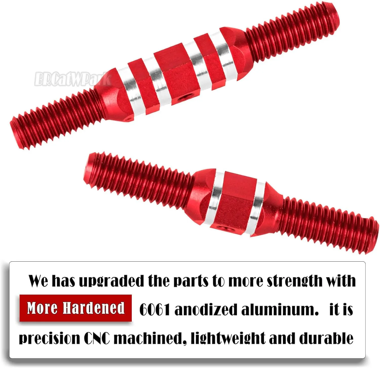 6pcs Aluminum Turnbuckles Camber Links Upgrades Part for 1/10 Granite 3S BLX(Mega550) Senton 3S BLX(Mega550) Vorteks 3S BLX(Mega550),RC Alloy Adjustable Turnbuckles Hop-Up,Red