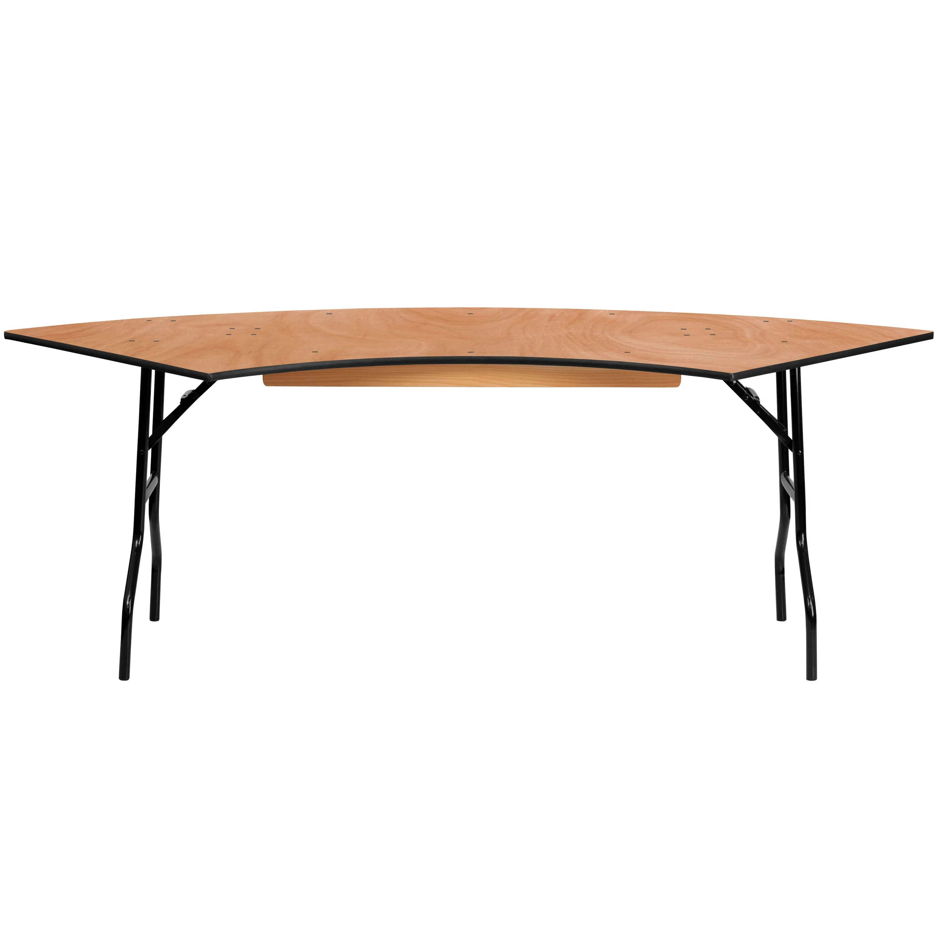 7.25 ft. x 2.5 ft. Serpentine Wood Folding Banquet Table