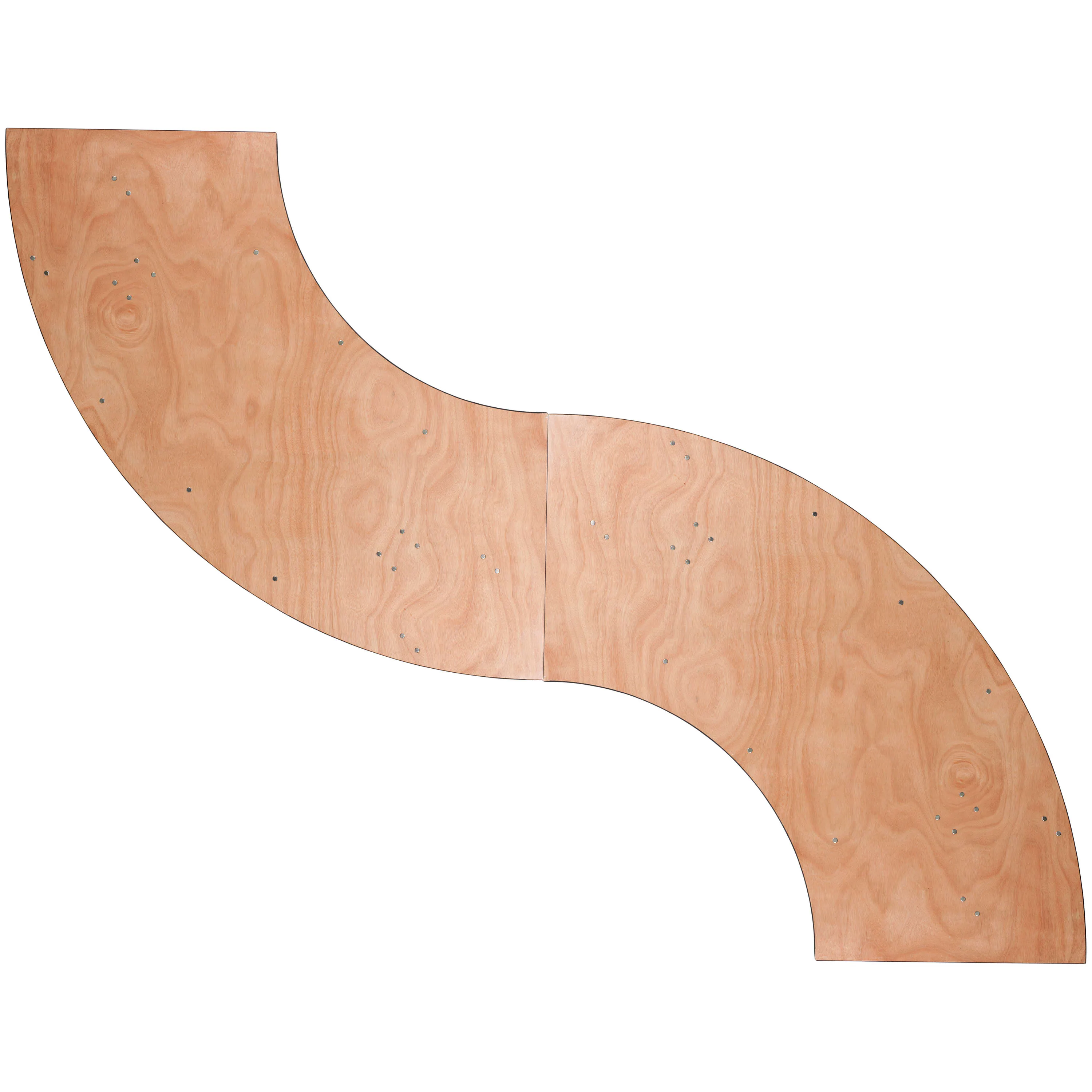 7.25 ft. x 2.5 ft. Serpentine Wood Folding Banquet Table