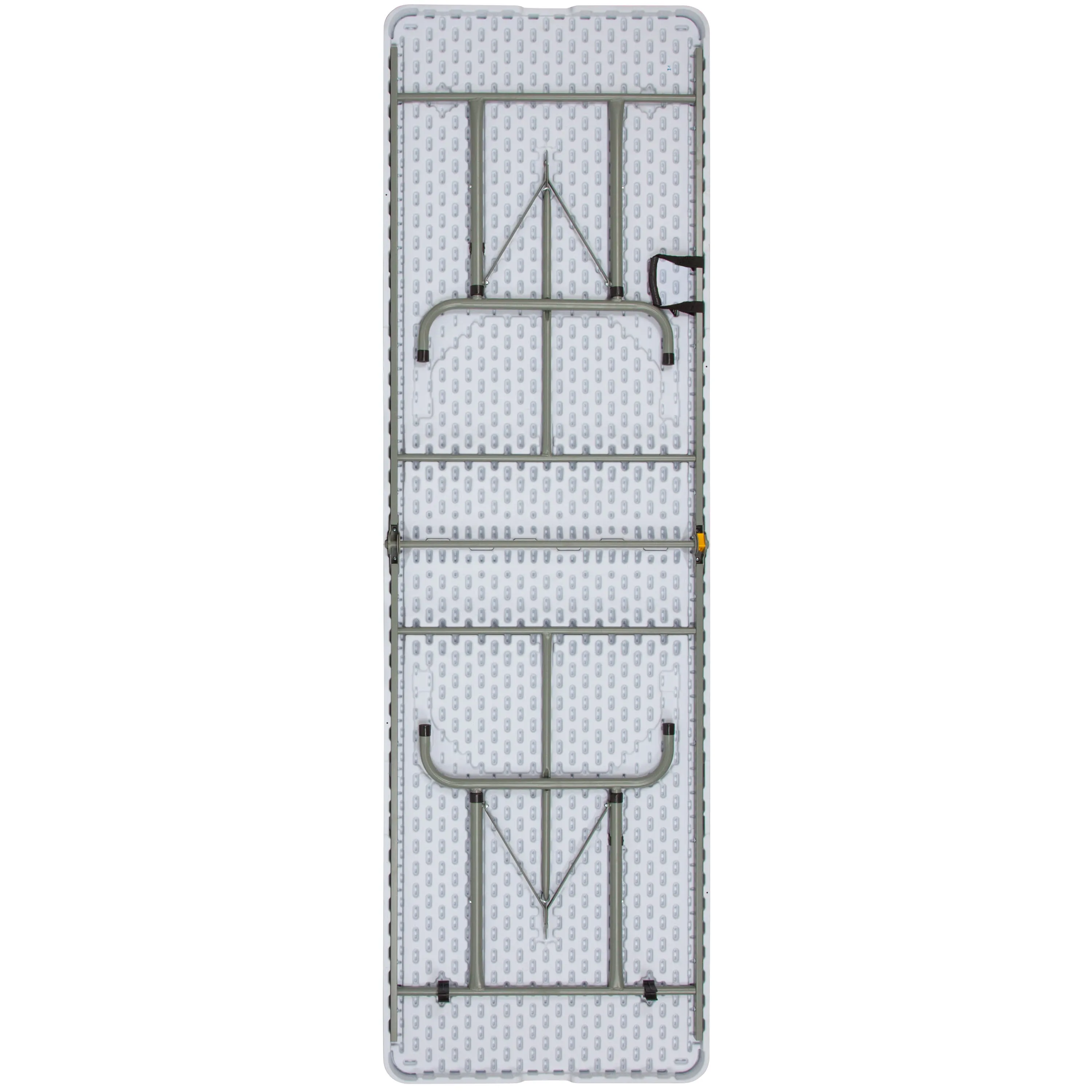8-Foot Height Adjustable Bi-Fold Plastic Banquet and Event Folding Table with Carrying Handle