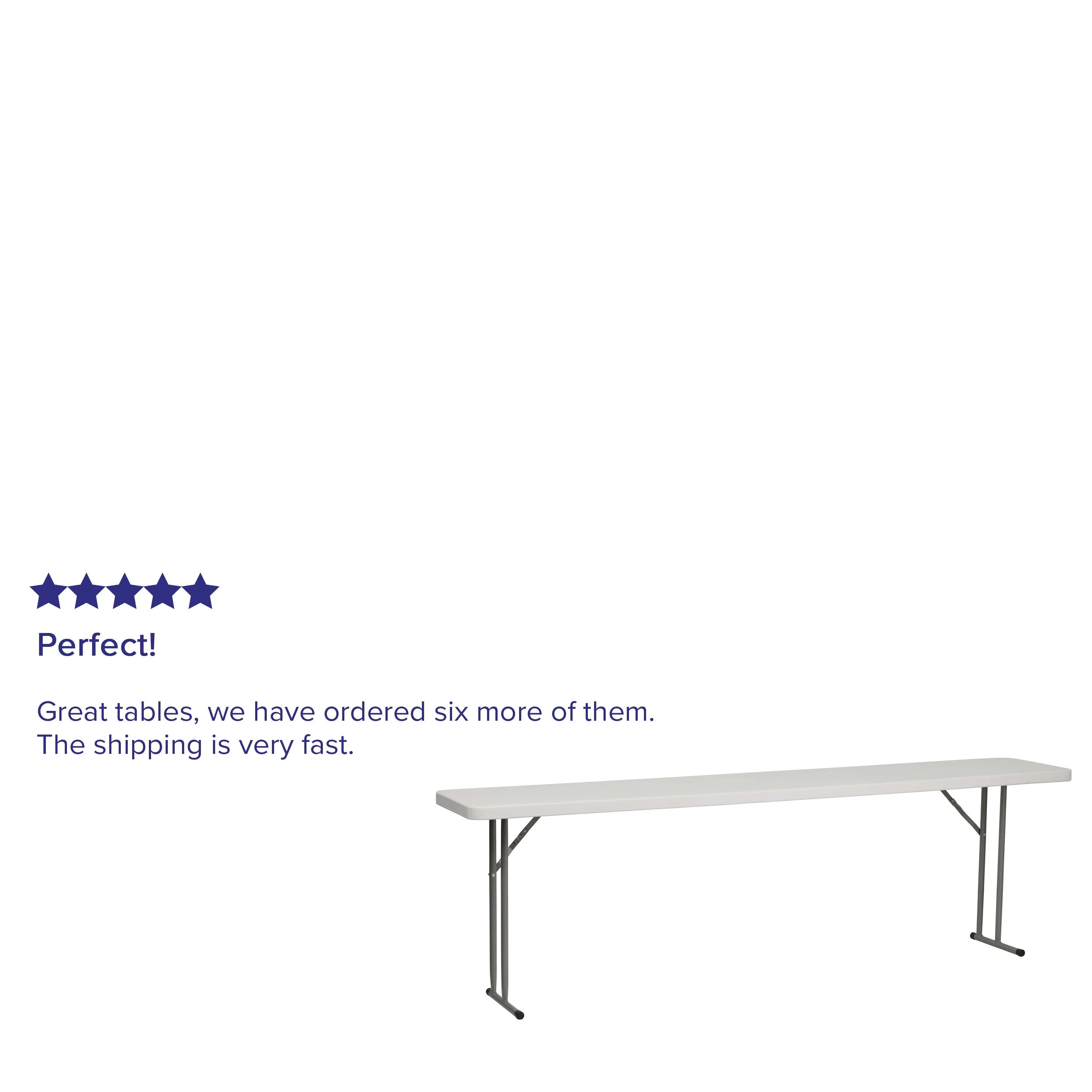 8-Foot Plastic Folding Training Table