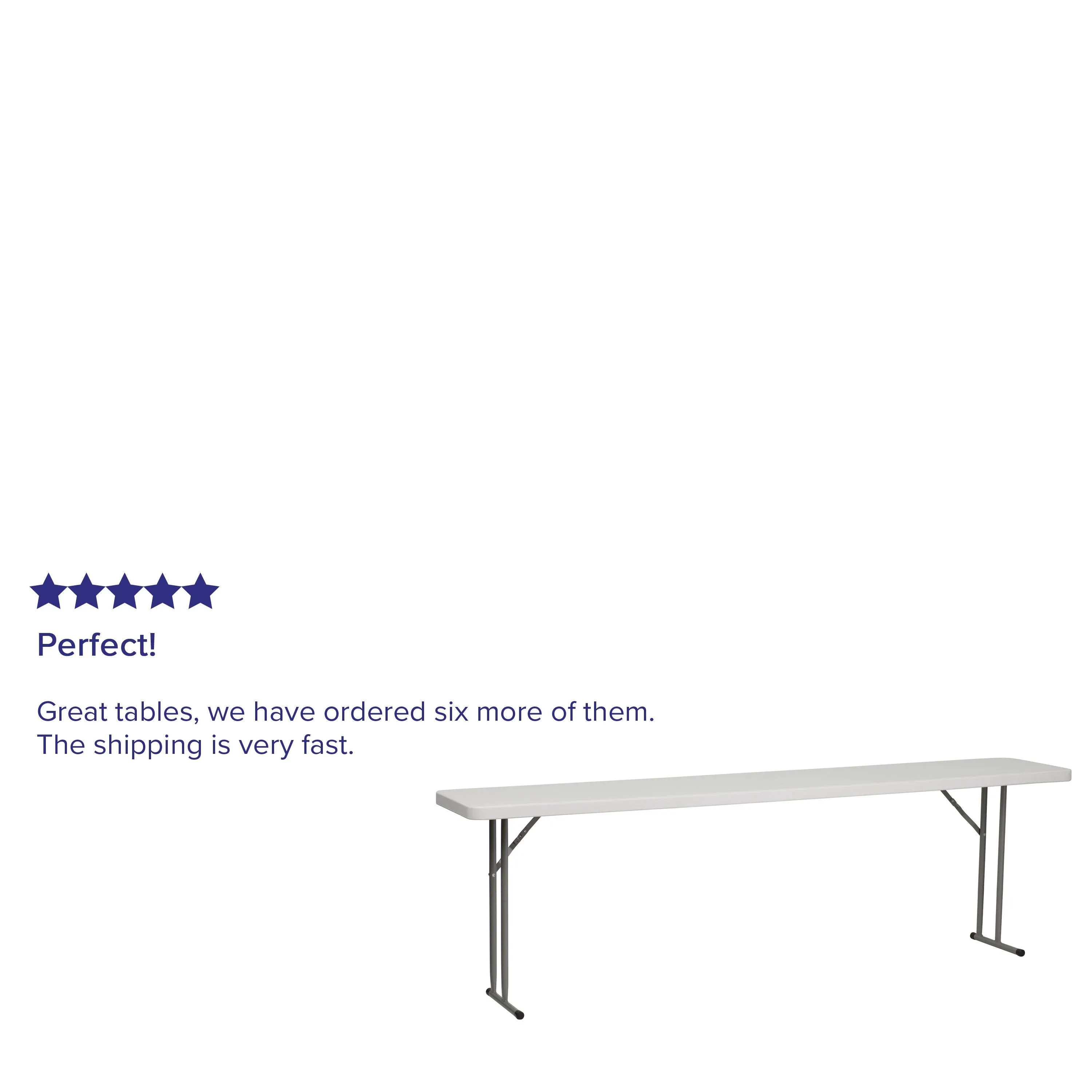 8-Foot Plastic Folding Training Table