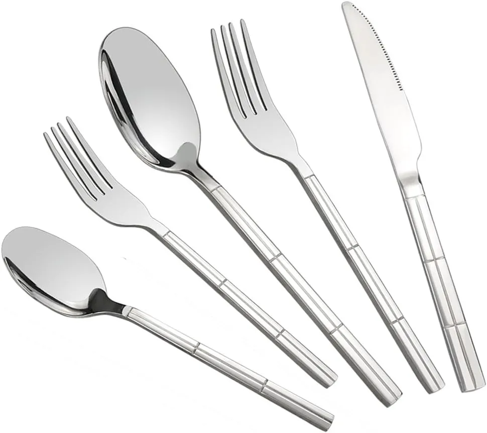 80-Piece Stainless Steel Knife Fork Spoon/Flatware, Service for 16
