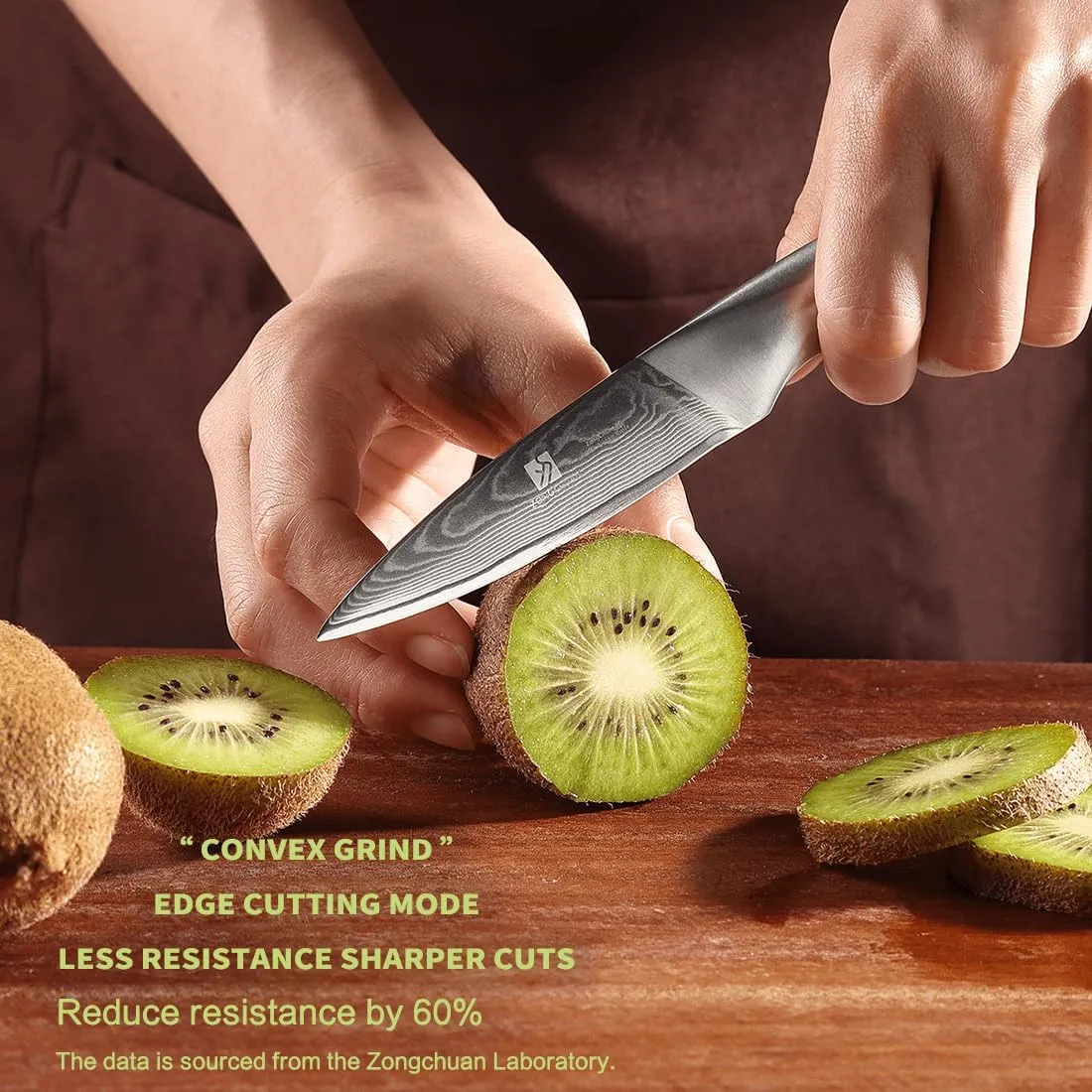 9C Damascus Steel Paring Knife, 3.5 Inch Small Kitchen Knife,Precision Cutting Kitchen Tool for Effortless Slicing,Peeling, and Trimming,9CR18MOV Stainless Steel Blade,Love's Gift Box