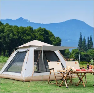 A Tent 4 People Spacious Instant Dome Tent Sturdy and Practical Utility Tents for Family,Outdoor,Hiking and Mountaineering