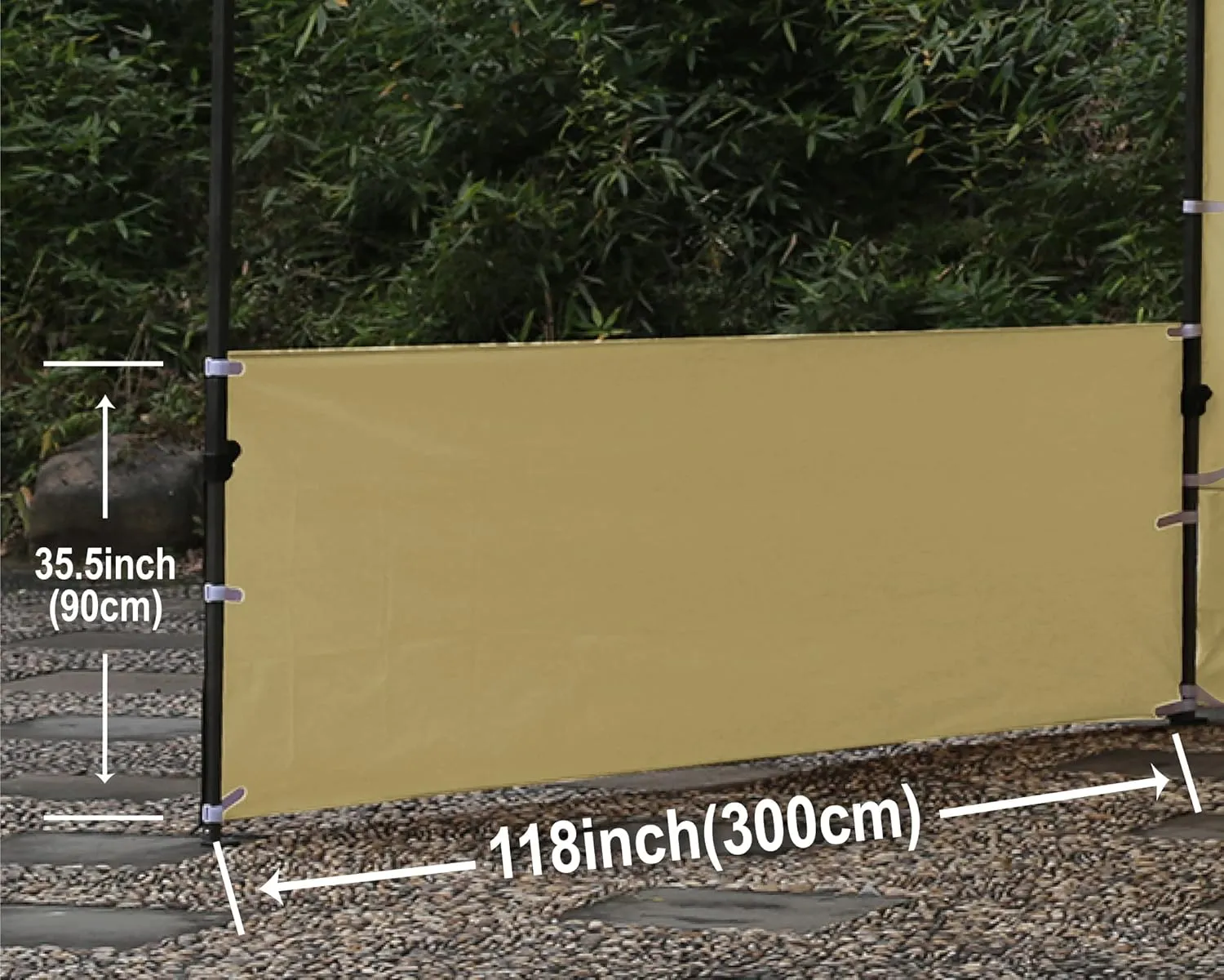 ABCCANOPY Half Walls for Pop Up Canopy Tent, 2 Packs, Beige