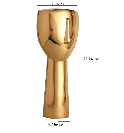 Abstract Face Decorative Gold
