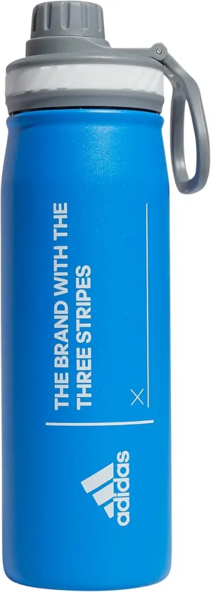 adidas 20 oz Stainless Steel Water Bottle, Insulated Double-Walled 18/8 Metal, Men, Women, Girls and Boys
