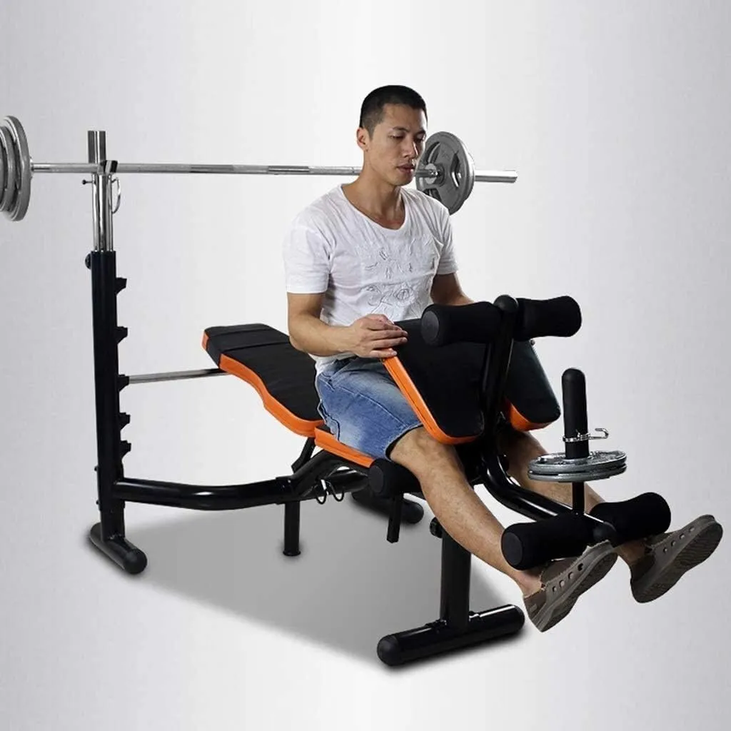 Adjustable Benches Folding Weight Table Multifunctional Bench Press Weight Bench Barbell Rack