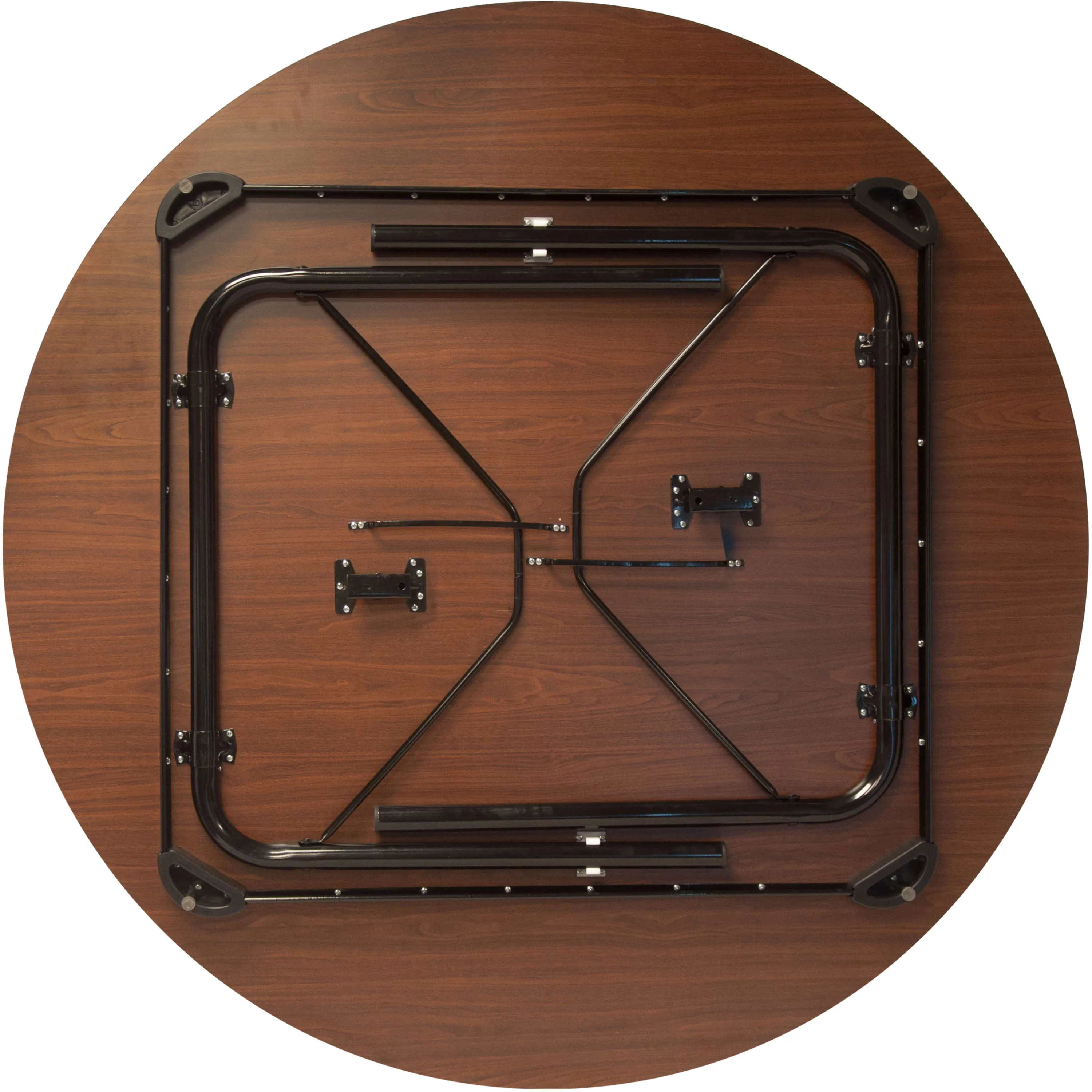 Advantage 5 ft. Round High Pressure Laminate Folding Banquet Table