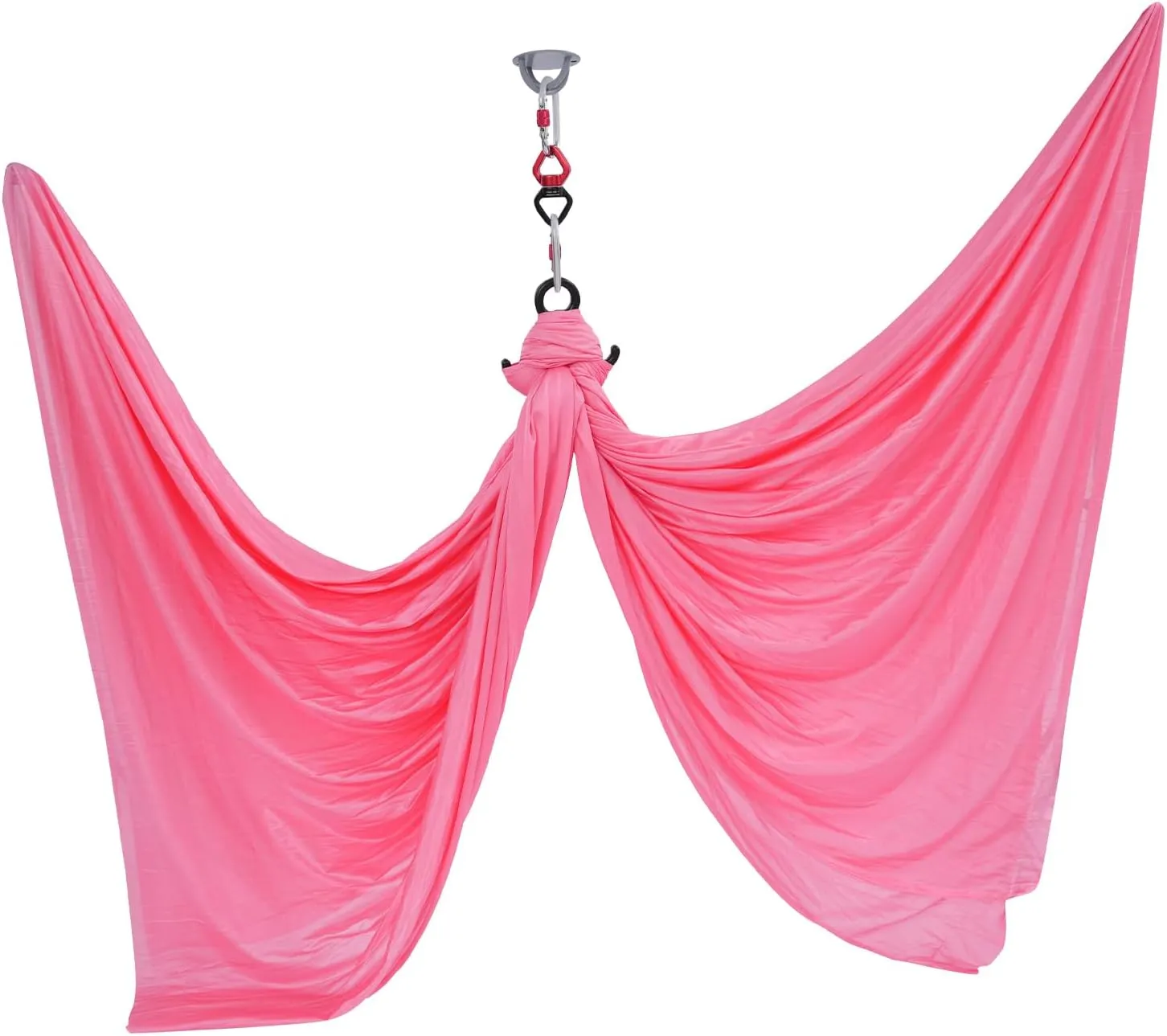 Aerial Yoga Hammock Aerial Yoga Swing Sling with Install Accessories Aerial-Silk Starter Kit Hammock Practice Kit for Pilates, Inversions, Stretching 440.92lbs Capacity