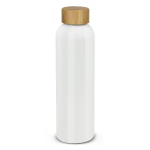 Agogo Eden Aluminium Bottle Bamboo Lid (White)