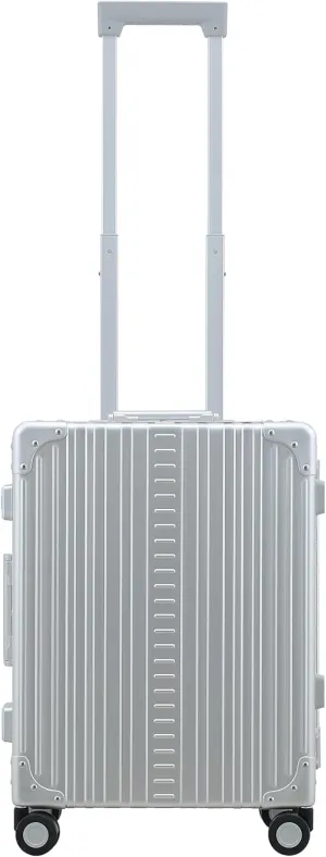 Aleon 21" Aluminum International Carry-On Hardside Suitcase with Durable Hardshell, TSA Approved Heavy Duty Spinner Wheels, Rolling Travel Bag for Airplane, Premium All Aluminum Luggage (Platinum)