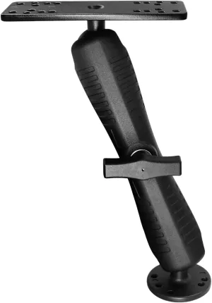 Aluminum Fish Finder Mount with 1.5" / C Size Ball, Heavy Duty 9.1" Long Arm Depth Finder Mount for Boat, High Salt Water Resistant, Compatible with Garmin, Lowrance and More