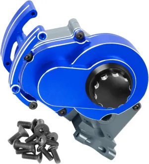 Aluminum Transmission Case Upgrades for 1/10 Slash, Rustler, Stampede, Bandit - Alloy RC Transmission Box, Navy Blue