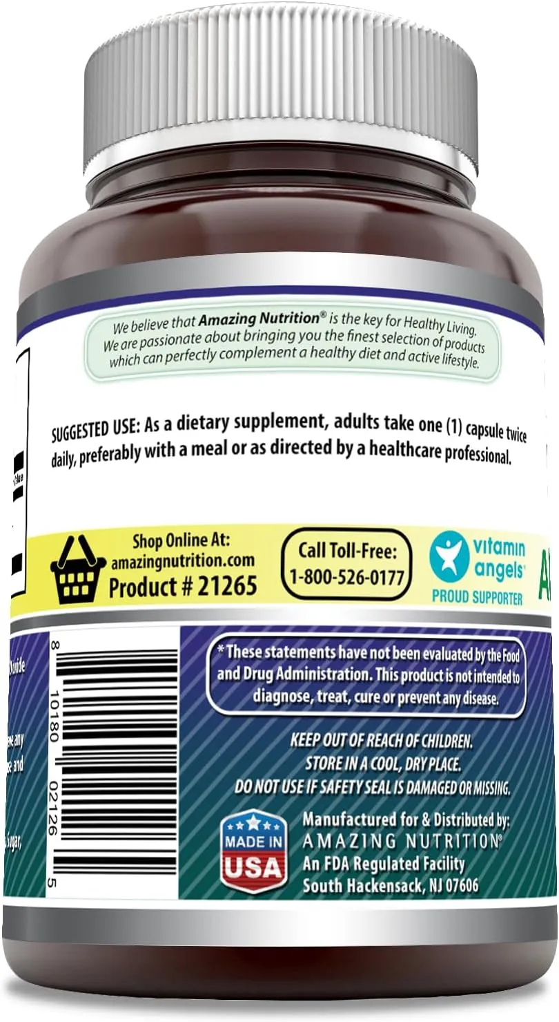 Amazing Formulas Alpha Lipoic Acid Supplement | 600 Mg per Serving | 120 Capsules | Non-GMO | Gluten-Free | Made in USA