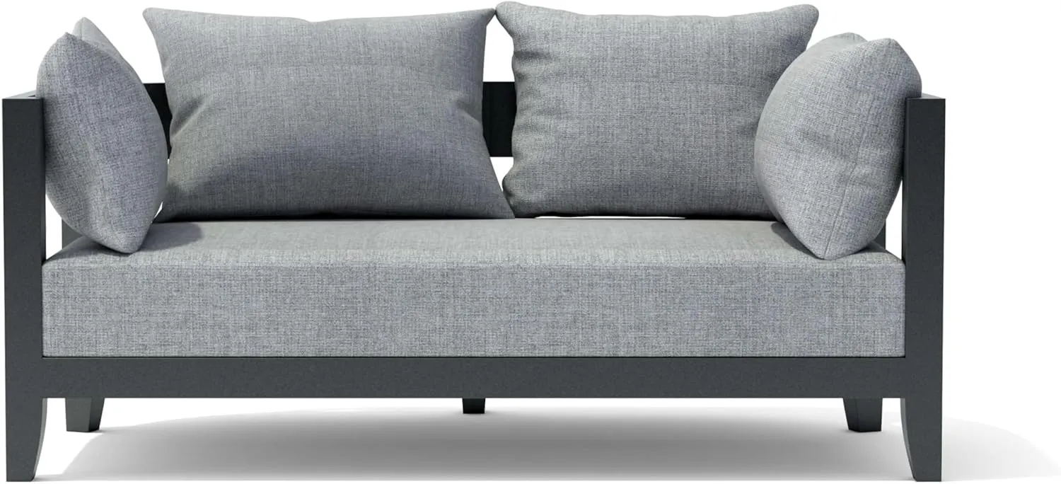 Anderson Teak Coronado Deep Seating Aluminum Loveseat (Cast Slate)
