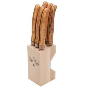 ANDRE VERDIER - DEBUTANT SERRATED KNIFE SET/6 - STAINLESS STEEL/OLIVE WOOD