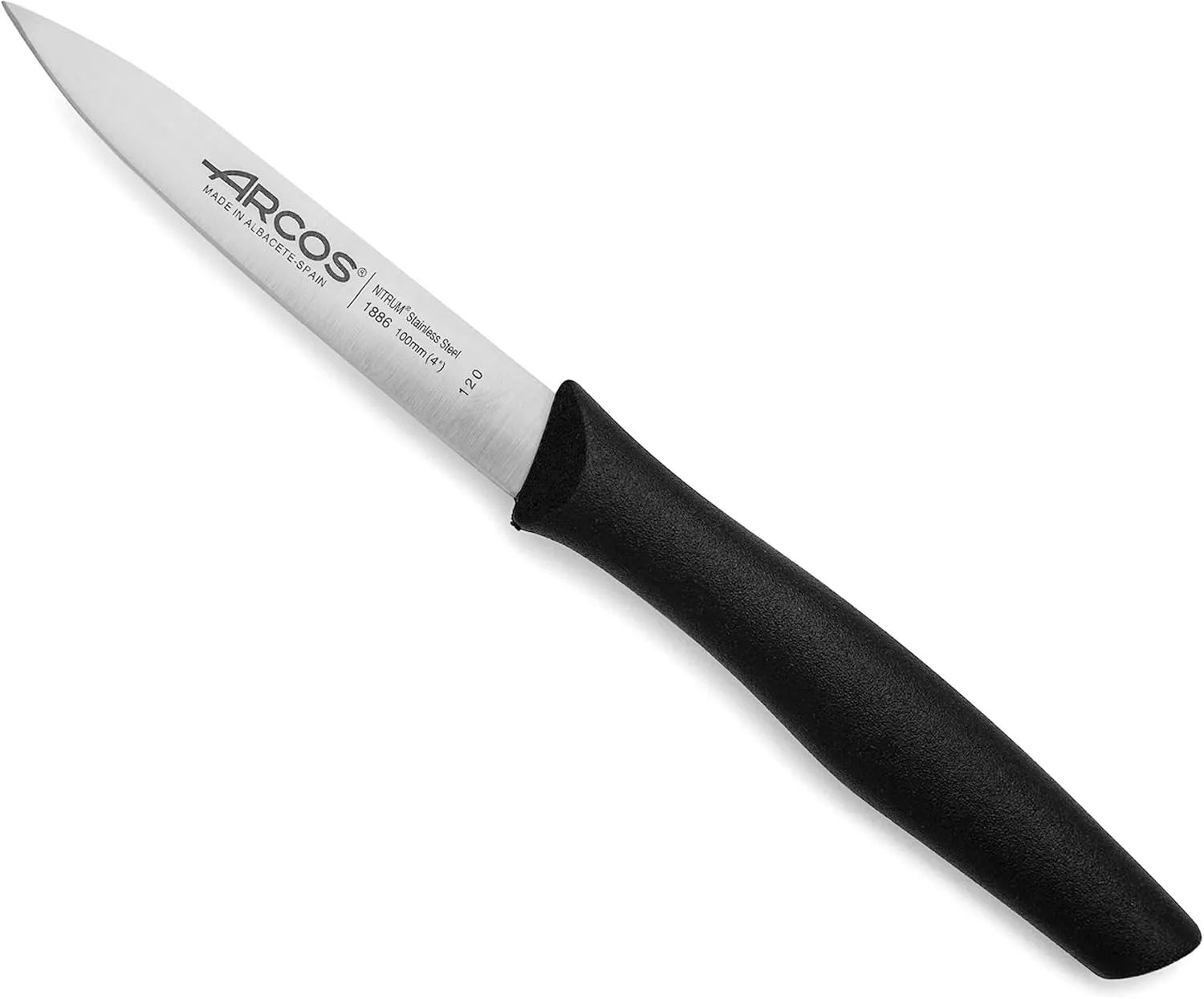 Arcos Kitchen Knife 6 Inch Nitrum Stainless Steel. 160 mm Blade. Professional Utilty Knife.Professional Kitchen Knife. Ergonomic Polyoxymethylene POM Handle. Series Kyoto. Color Black
