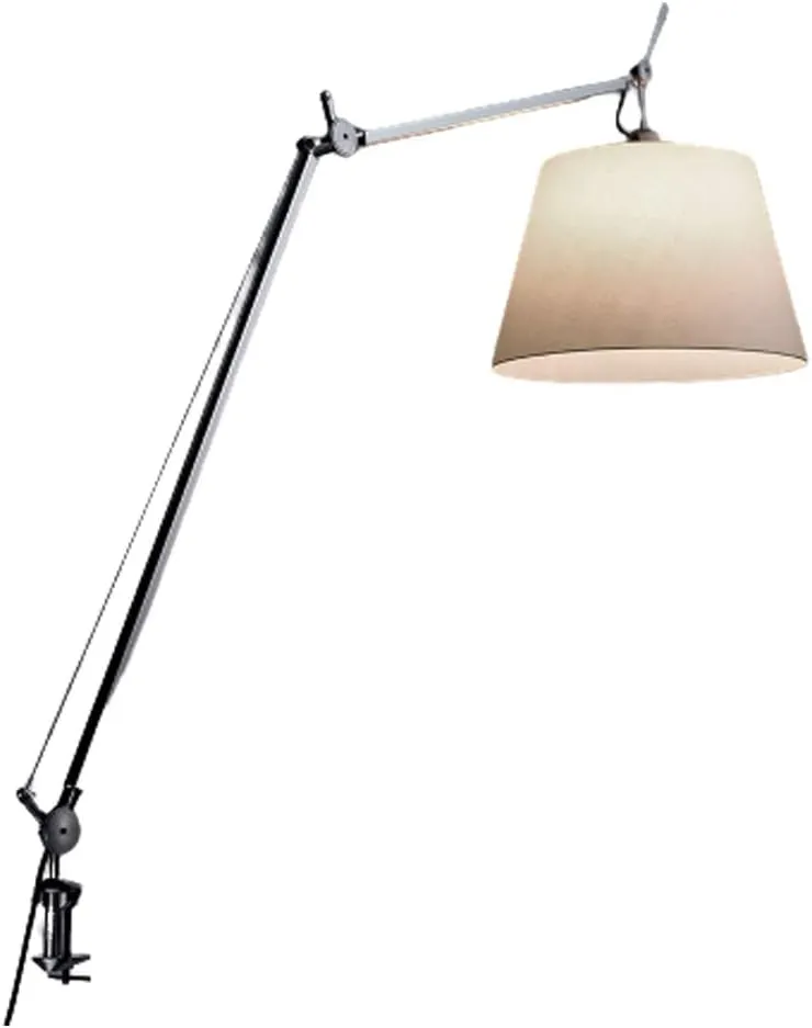 Artemide TLM0002 Tolomeo - One Light Mega Table Lamp with 17" Diffuser and Clamp, Shade Options: Parchment
