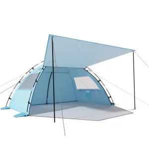 Aship Beach Tent for 4-5 Person, UPF 50  Sun Shelter with 360° Ventilation & Large Canopy, Easy Setup & Portable for Family Camping Hiking Beach Adventures
