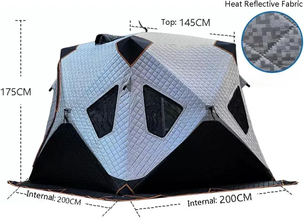 ASSYA Camping Equipment Winter Fishing Tent Ice Fishing Shelter Heat Reflective Fabric Three-Layer Quilted Insulation Effect is Good