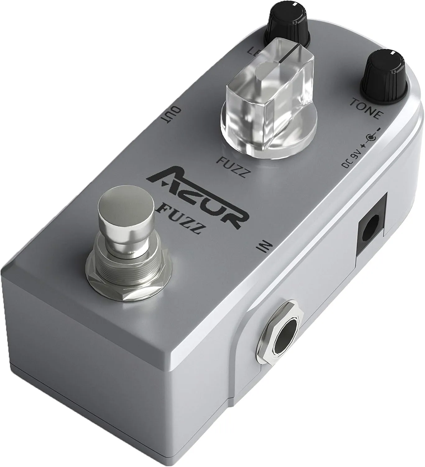 AZOR Fuzz Pedal Vintage Mini Guitar Effects Pedal - True Bypass, Aluminum Alloy Chassis, Compact Pedalboard for Electric Guitar/Bass (Stage & Studio Use)