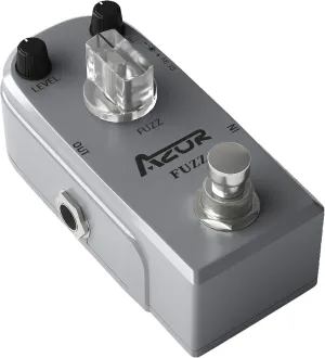 AZOR Fuzz Pedal Vintage Mini Guitar Effects Pedal - True Bypass, Aluminum Alloy Chassis, Compact Pedalboard for Electric Guitar/Bass (Stage & Studio Use)