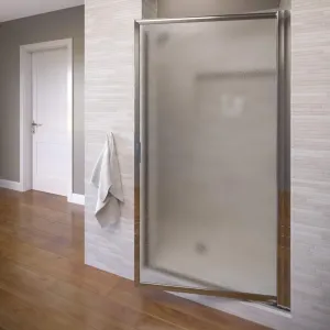 Basco Sopora 31.125- 32.875 in. Width, Pivot Shower Door, Clear Glass, Chrome Finish