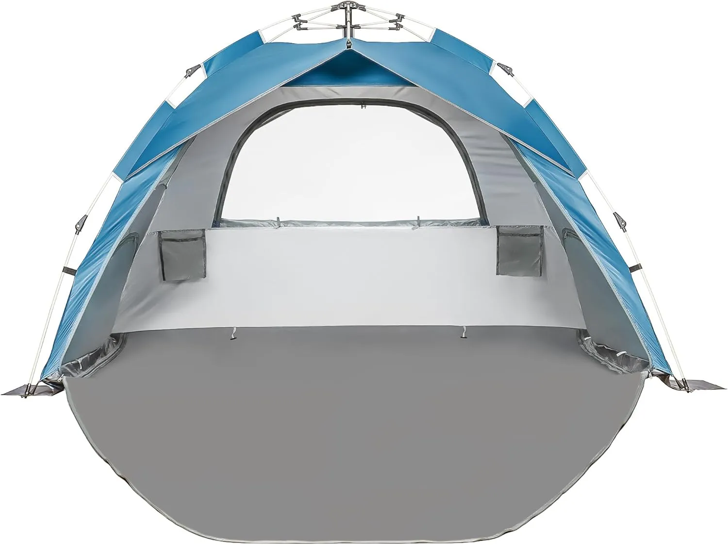 Beach Tent Pop Up Beach Sun Shade Tent with UPF 50  UV Protection, Removable Floor Zippered Privacy & Ventilation Sun Shelter Family 3 to 4 Person
