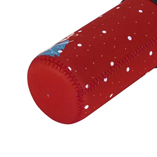 Beautyflier 12oz Slim Can Neoprene Bottle Insulator Sleeve Collapsible Drink Skinny Can Tall Can Cooler for 12 Ounce Energy Drink Beverage Beer Can (Christmas Pattern (6 Pcs))
