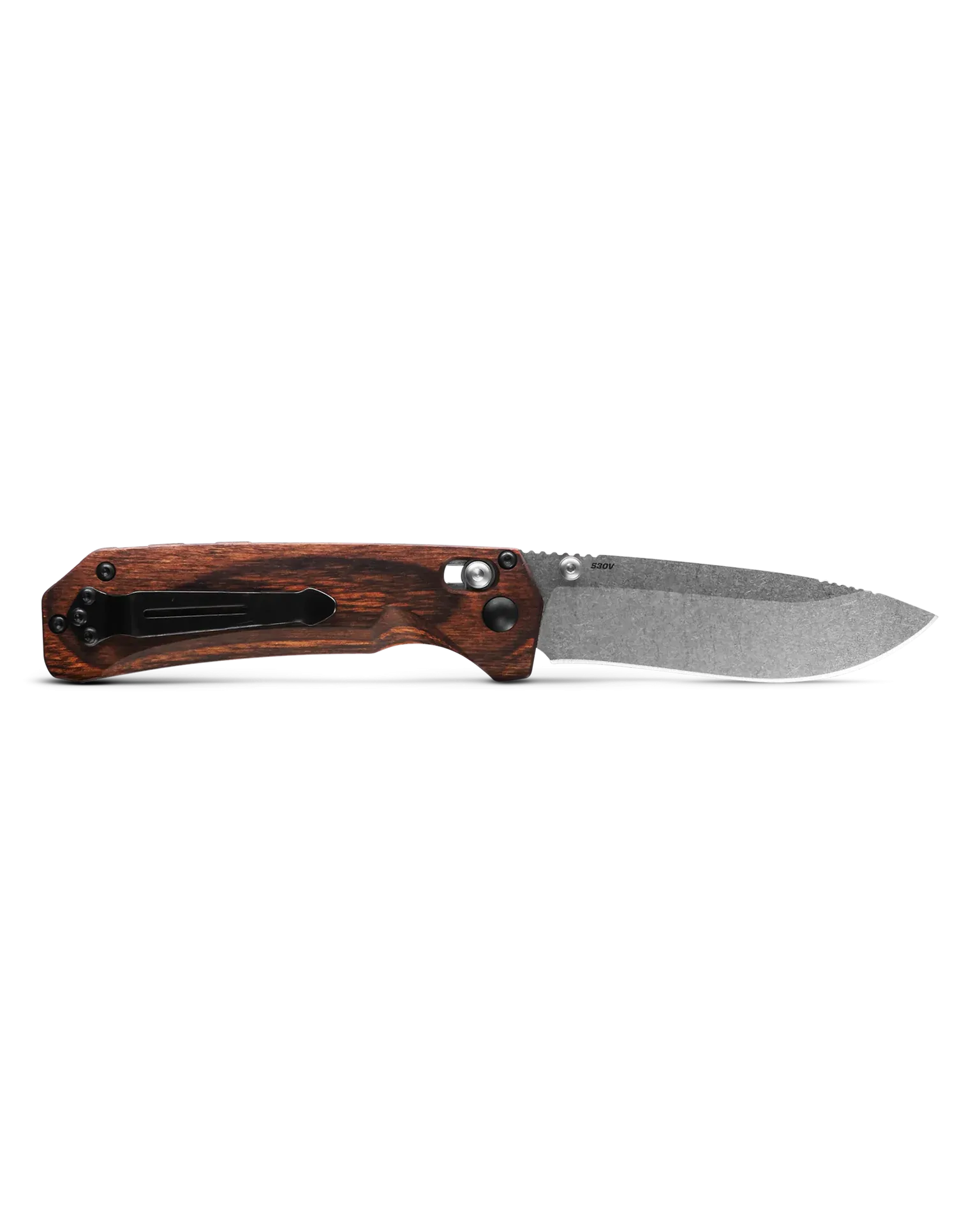 Benchmade Grizzly Creek Stabilized Wood 15060-2 Drop-Point 3.5" Plain Pocket Knife