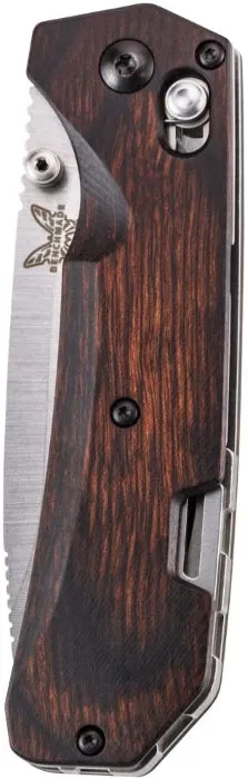Benchmade Grizzly Creek Stabilized Wood 15060-2 Drop-Point 3.5" Plain Pocket Knife