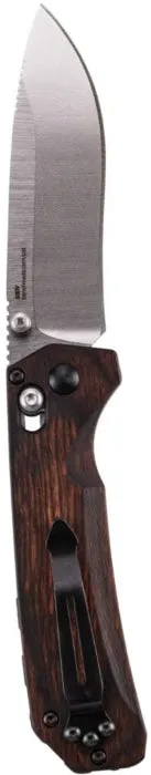 Benchmade Grizzly Creek Stabilized Wood 15060-2 Drop-Point 3.5" Plain Pocket Knife