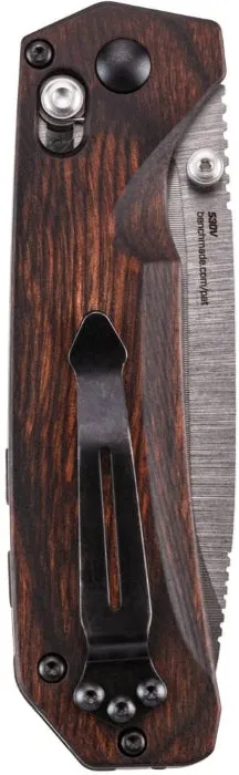Benchmade Grizzly Creek Stabilized Wood 15060-2 Drop-Point 3.5" Plain Pocket Knife