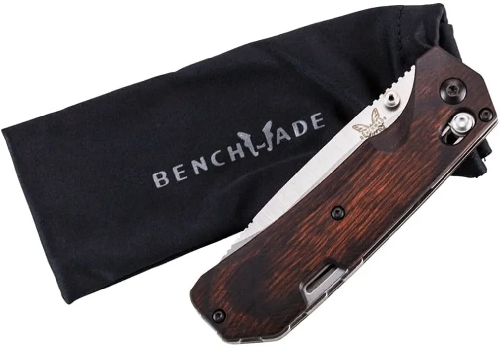 Benchmade Grizzly Creek Stabilized Wood 15060-2 Drop-Point 3.5" Plain Pocket Knife