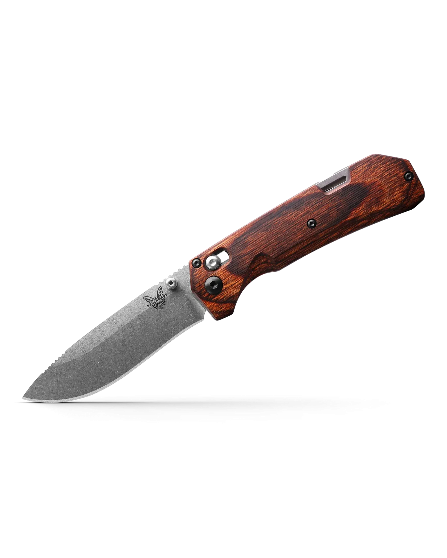 Benchmade Grizzly Creek Stabilized Wood 15060-2 Drop-Point 3.5" Plain Pocket Knife