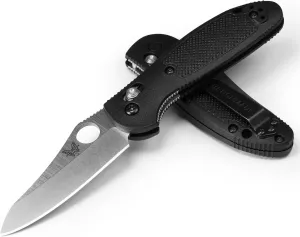 Benchmade - Mini Griptilian 555-S30V Outdoor Knife with Black Grivory Handle, Sheepsfoot Blade (555-S30V)