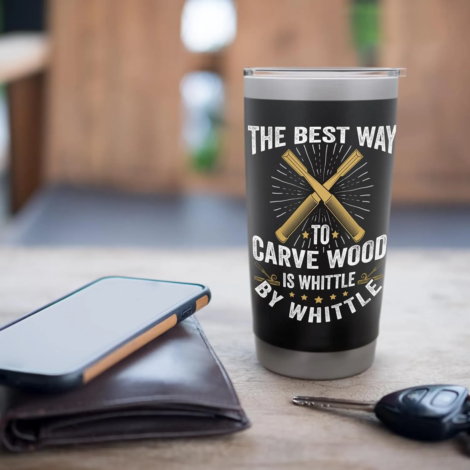 Best Way To Curve Funny Whittling Wood Carving Whittler Mens Stainless Steel Insulated Tumbler