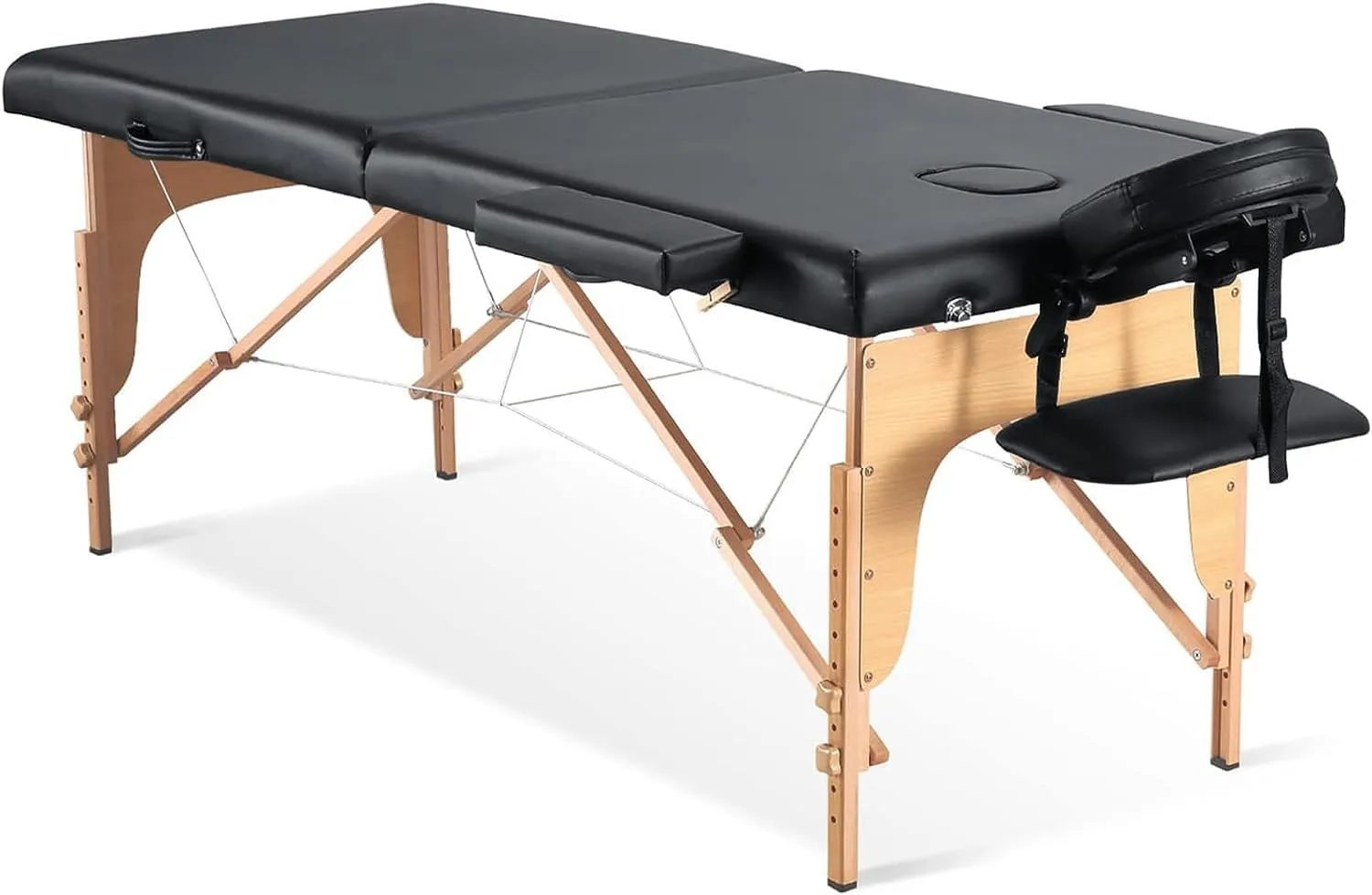 BestMassage Massage Bed Portable Massage Table 24 inche Wide Lash Bed Heigh Adjustable 3 Folding Spa Table with Non-Woven Bag for Spa Footmassage Facial CareSpa Tattoo