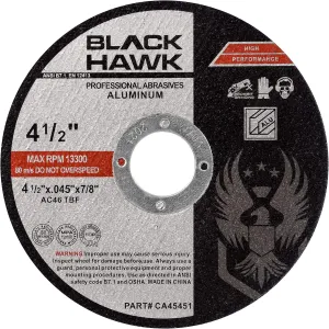 BHA Load Resistant Cut Off Wheels for Aluminum & Other Soft Metals, Angle Grinder Cutting Discs 4-1/2" x .045 x 7/8" - 25 Pack