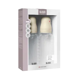 BIBS BPA-Free PP Baby Bottle Round Silicone 2 pack 270 ml Medium Flow Ivory (Min. of 2 PK , multiples of 2 PK)