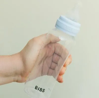BIBS BPA-Free PP Baby Bottle Round Silicone 2 pack 270 ml Medium Flow Ivory (Min. of 2 PK , multiples of 2 PK)