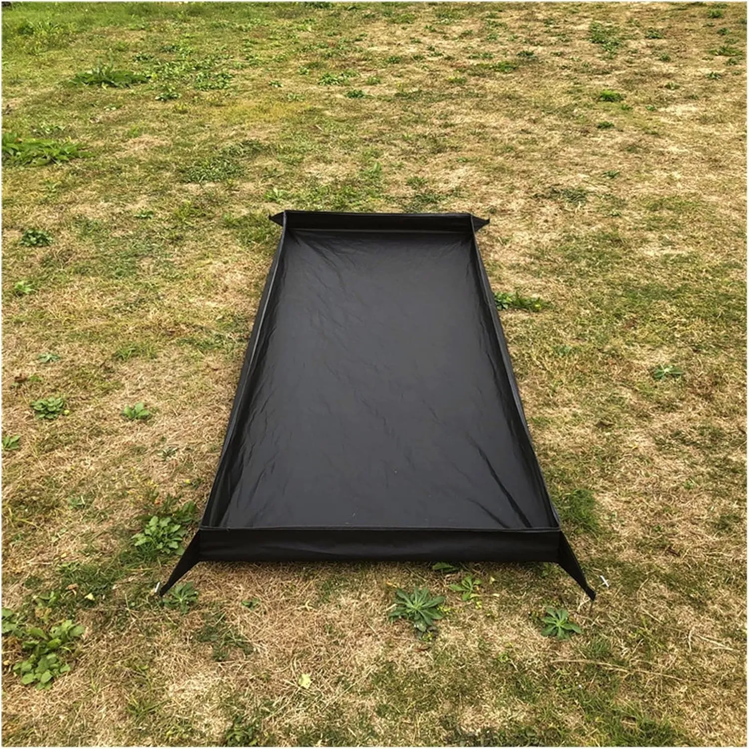 Black 200x80cm Watertight Oxford Camping Ground Sheet Tarp Mat