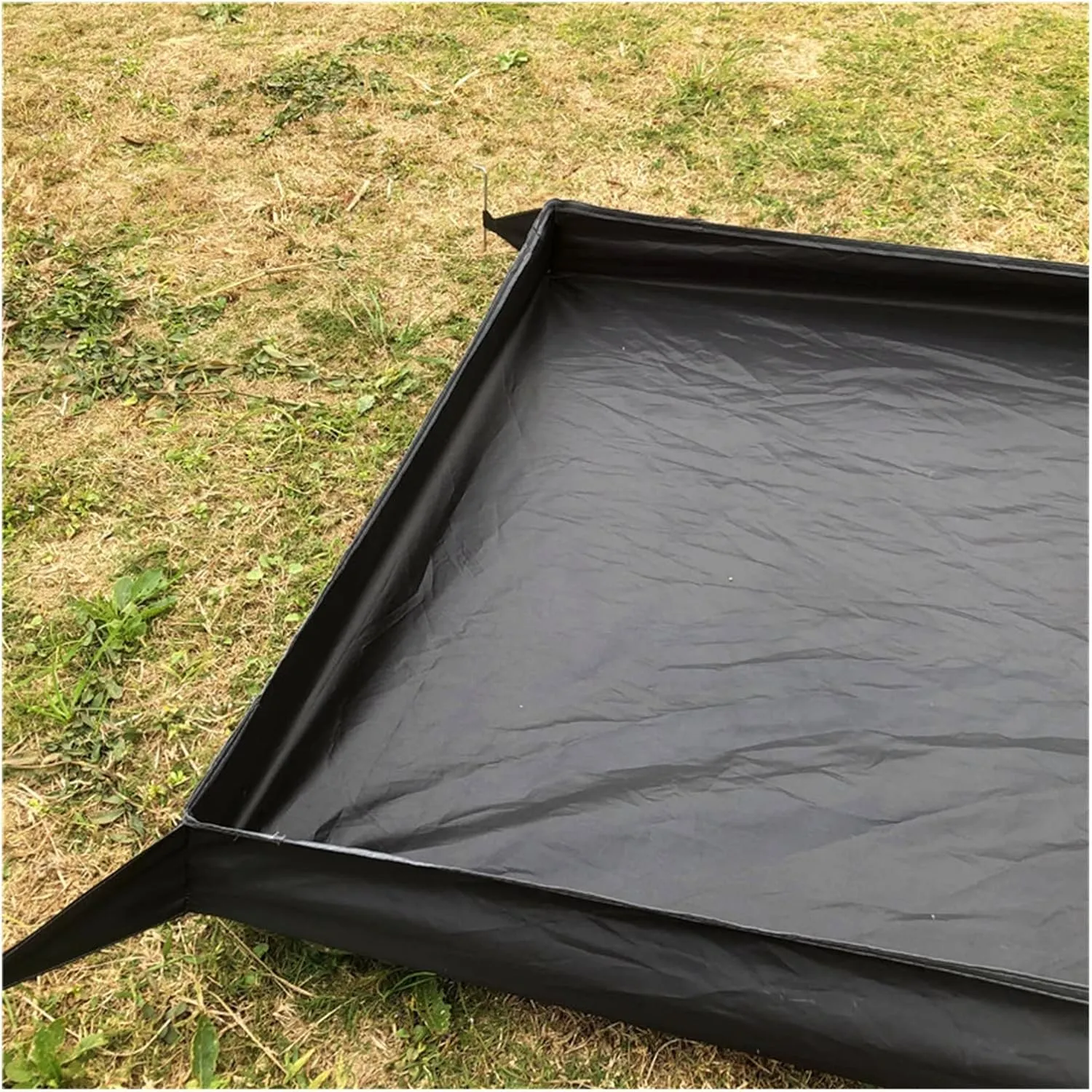 Black 200x80cm Watertight Oxford Camping Ground Sheet Tarp Mat