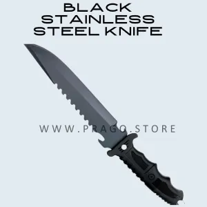 Black Stainless Steel Knife For Camping Activities