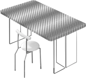 Black White Elastic Edged Table Covers Geometric Vertical Square Shaped Fitted Spandex Stretch Square Table Covers Caps Elastic Square Tablecloth Abstract Fits up 5 Foot Tables